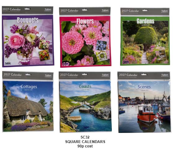 2027 Square Calendar Assorted