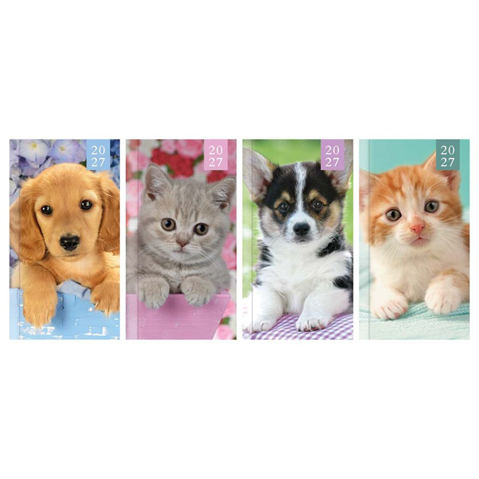 2027 Slim Cute Cat & Dog Hardback diary