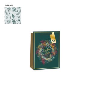 XL Christmas Gift Bag - Wreath