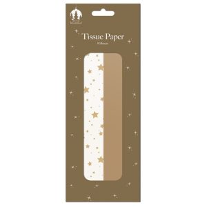 Christmas printed tissue paper - gold